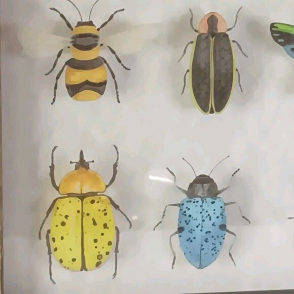 Bug Collection Framed Wall Art Print Butterflies & Insects Kirklands 15" X 11.5" - Picture 16 of 16